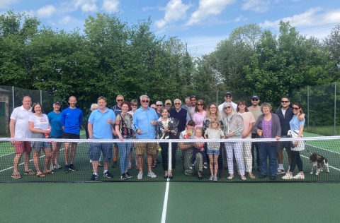 The village of Hazelwood near Duffield has a working tennis court once again thanks to a generous donation from local company Lubrizol. 