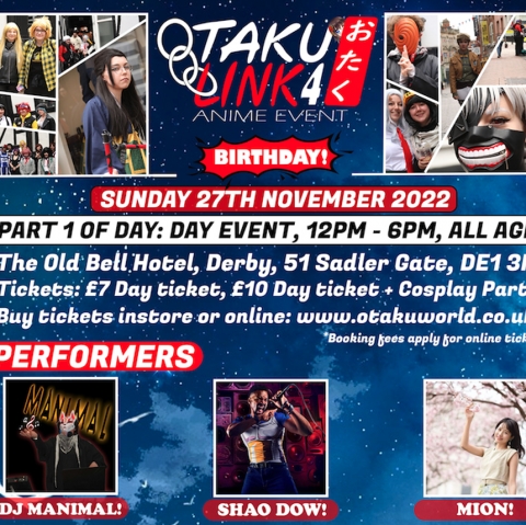 Otaku World LTD to hold OTAKU LINK 4 (BIRTHDAY) on Sunday 27th November 2022
