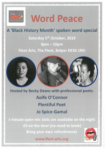 Black History Month Word Peace Event at Fleet Arts
