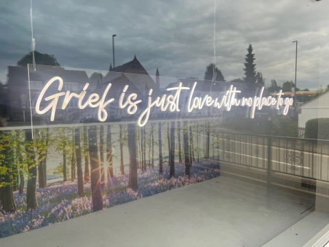 Family-owned funeral directors Wathall’s has commissioned a series of light installations featuring positive and inspiring messages which feature in its branches across Derbyshire and Staffordshire.