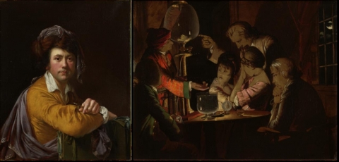 Rare Joseph Wright painting unveiled and will be on public display for the first time in 250 years at Derby Museums and Art Gallery. 