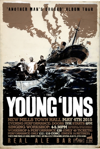 New Mills Town Hall Presents The Young'Uns on May 4th